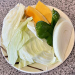 ありい亭 - 焼き野菜盛合わせ(キャベツ/玉ねぎ/ピーマン/南京)