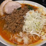 豚風。 - 限定『担々麺』（1,050円）＋豚増し（250円）、ニンニクコール