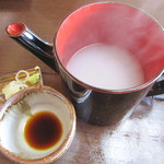 手打百藝 泰然 - とろ～りと白く濁る「そば湯」は、たっぷりと・・