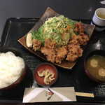 道の駅 ようか但馬蔵 - 但馬鶏唐揚げ定食