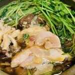 比良山荘 - ・近江しゃものキノコ鍋と三関せり2