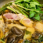 比良山荘 - ・近江しゃものキノコ鍋と三関せり3