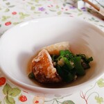 Satoyama Cafe tasaburo sansou - 里芋とオクラのあえ物