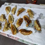 つむぎや - 昨日、ジャパンミートで買った餃子の余りを揚げ餃子にして、カリカリまいう〜