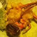 別邸 きときと - 2012年12月12日本ずわい蟹の天ぷらと野菜３品