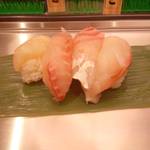 寿司 魚がし日本一 - 帆立・メダイメジナ・スズキ・