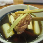 吾妻橋 やぶそば - 柔らかい鴨肉