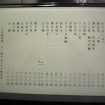 吾妻橋 やぶそば - 酒肴の品書き