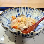 鮨みずき - タラ菊とカニのあんかけ