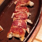 Hakatayasaimakigushigyouzakodawarichuhaikijoumon - 鉄板餃子～6個付き～ 黒豚餃子・４８０円