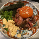 ホルモン 長岡 - ローストビーフユッケ