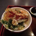 松月庵 - そば定食の野菜天丼