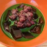 魚菜料理 縄屋 - ⑪ 甘味：蓮根餅の抹茶ぜんざい