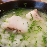 魚菜料理 縄屋 - ⑩ ご飯：鯛の切身と出汁のうずみ雑炊