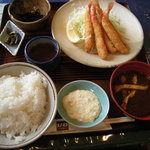 Bistro 洋食びわ - 海老フライ定食1,300円