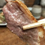 そば処 和邑 - 合鴨焼きのアップ