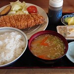 とんかつ和食 豚花百万石 - ロースカツ