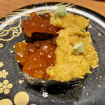 もりもり寿し - うにいくら軍艦