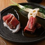 ``A5 Yamagata beef sirloin'' with a rich aroma that tickles your nostrils