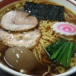 かまや食堂 - 中華そば（大盛り、味玉入り）