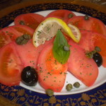 レストラン山水 - スライスドトマトサラダ