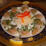 レストラン山水 - 帆立貝柱のカルパッチョ