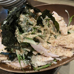 鳥信 - 蒸し鶏サラダ