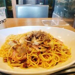 PRONTO - きのこと焦がしバターしょう油のパスタ