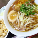 一寛 - 半チャーハンセット（麺大盛）