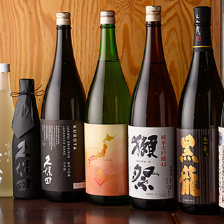日本酒和燒酒種類豐富，也準備了珍貴的品牌。