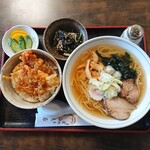 生蕎麦 海老家 - 中華そばミニ丼セット（天丼）1,030円