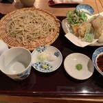 そば季菜 はや川 - 野菜天せいろ　1280円