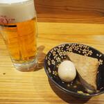 卓 - ビール、おでん