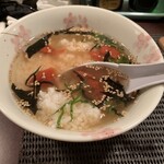 北の家 - 梅茶で〆