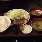 ももせ季節料理 - 豚バラ網焼き＋マーボ豆腐