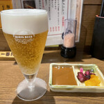 串揚げ処 味串 - ランチビール200円。