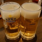 163295242 - 生ビール(中) 2杯