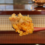 割烹 新多久 - め蟹の飯蒸し(餅米)