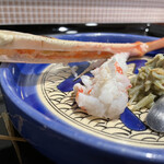 割烹 新多久 - 山北のズワイガニ炭炙りと蟹味噌和え