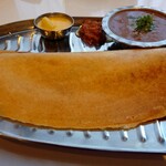 プラバート - ランチのドーサセット2枚とおかわりでもう1枚いただけます。ここが天国かな？