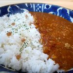 風味絶佳 - 豆と挽肉のトマトカレーのアップ