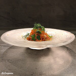 カーサ・デル・チーボ - 秋鮭とｲｸﾗの冷製ﾀﾘｵﾘｰﾆ