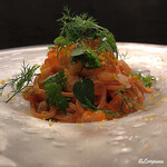 カーサ・デル・チーボ - 秋鮭とｲｸﾗの冷製ﾀﾘｵﾘｰﾆ