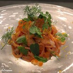 カーサ・デル・チーボ - 秋鮭とｲｸﾗの冷製ﾀﾘｵﾘｰﾆ