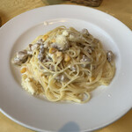 トラットリア・イタリア - 鶏肉とコーンのクリームスパゲッティ