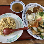 中国飯店紀淡 - 日替わり定食　焼き飯小