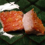 あさば - 地きんめ 炭火焼き   松笠焼き