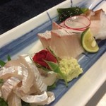 居食家 寿 - お刺身盛り合わせ（太刀魚、カンパチ、蛸