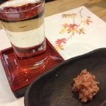 居食家 寿 - 大将がお酒に合う肴を作ってくれました！（生山葵と梅干を混ぜたもの）