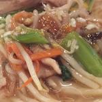 生碼麺食道 - 「柚子塩生碼麺」に餡をトッピング！：体中に穏やかな野菜の力がやどる事、
      実感できると思いますよ♪
      